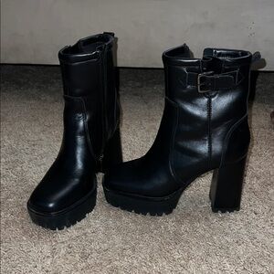 Steve Madden Black Heeled Boots